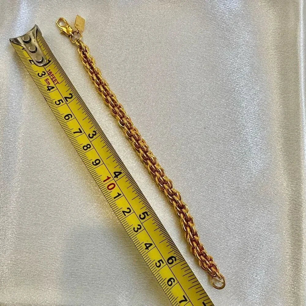 Anne Klein gold tone chain link bracelet - Picture 7 of 9